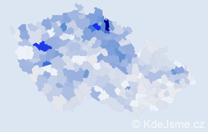 Jméno: 'Jaruška', počet výskytů 1012 v celé ČR