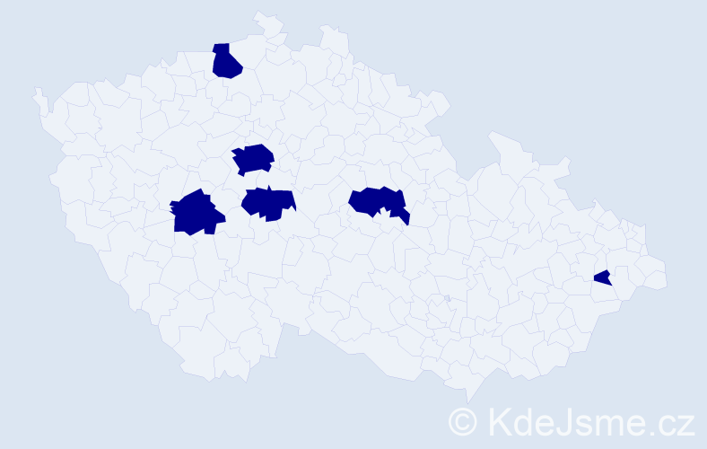 Jméno: 'Martin Michael', počet výskytů 6 v celé ČR