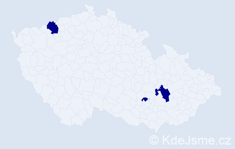 Jméno: 'Mioara', počet výskytů 3 v celé ČR