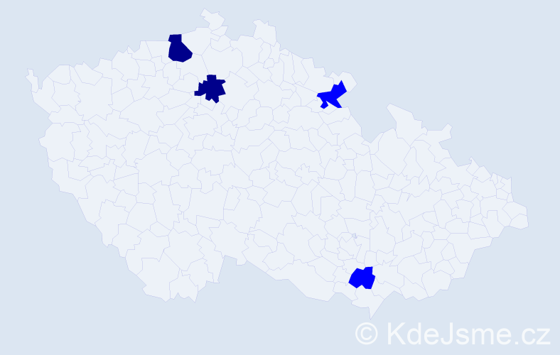 Jméno: 'Tivadar', počet výskytů 6 v celé ČR