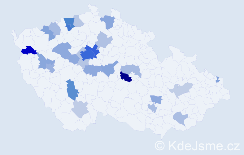 Jméno: 'Sofija', počet výskytů 72 v celé ČR