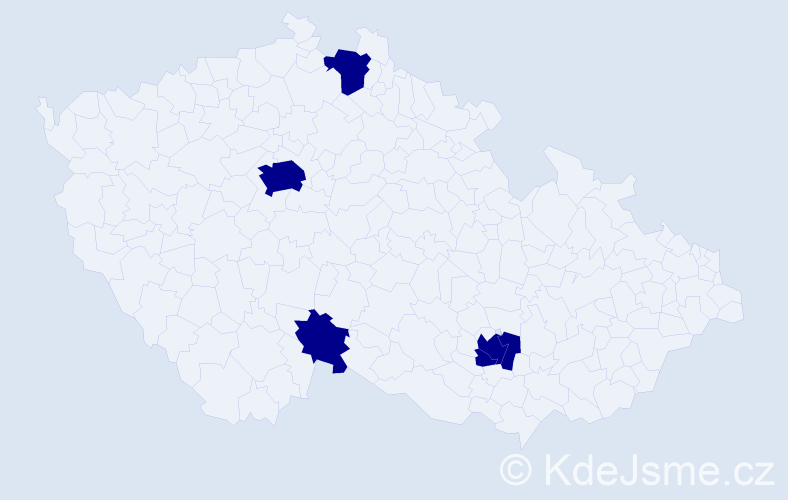 Jméno: 'Arbi', počet výskytů 5 v celé ČR