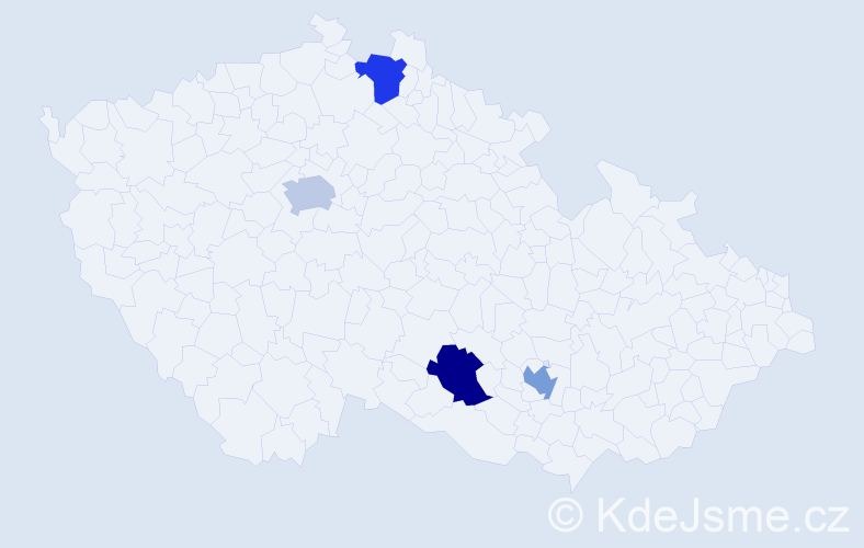 Jméno: 'Marten', počet výskytů 4 v celé ČR