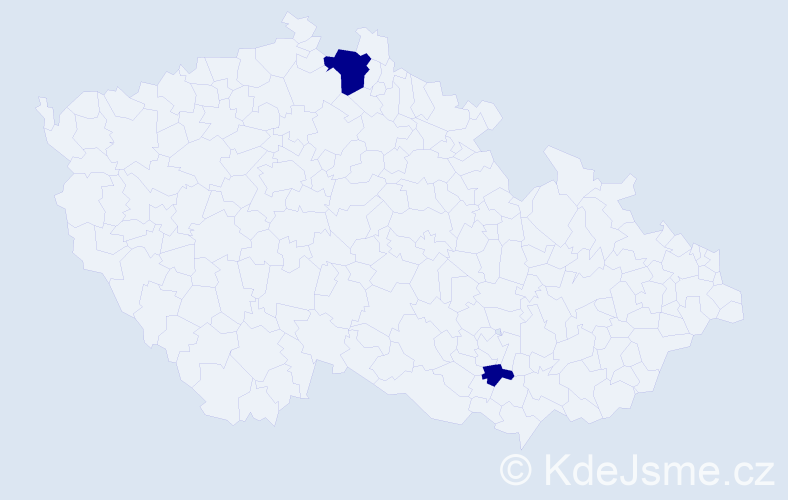 Jméno: 'Andrea Viktorie', počet výskytů 2 v celé ČR
