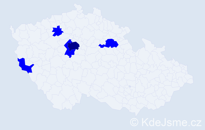 Jméno: 'Sarah Anna', počet výskytů 6 v celé ČR