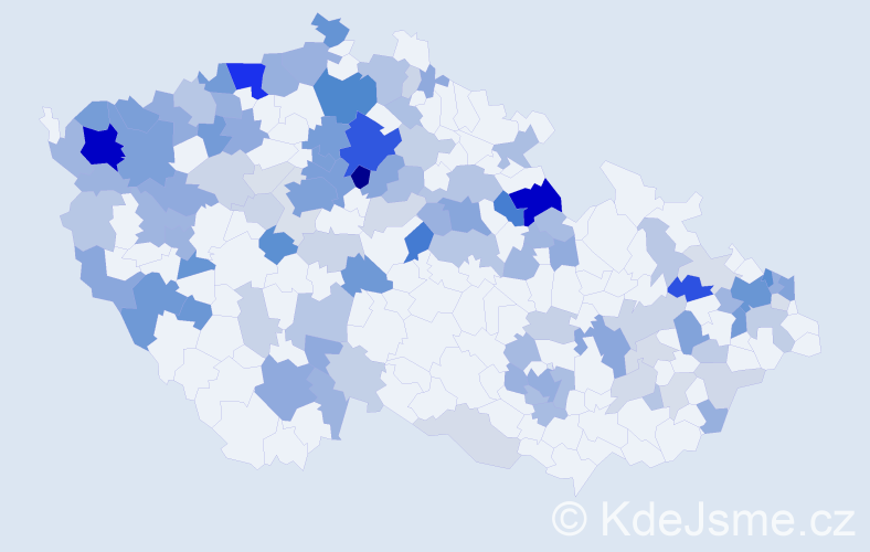 Jméno: 'Sergej', počet výskytů 288 v celé ČR