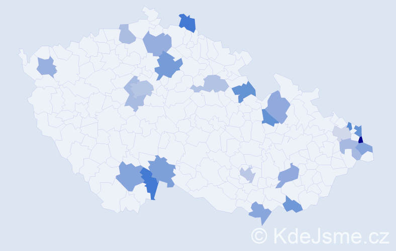 Jméno: 'Adam Jan', počet výskytů 34 v celé ČR