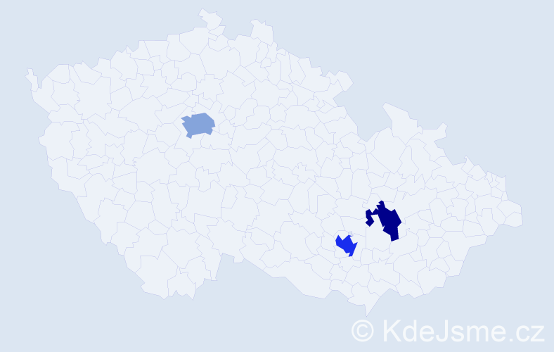 Jméno: 'Mahmut', počet výskytů 5 v celé ČR