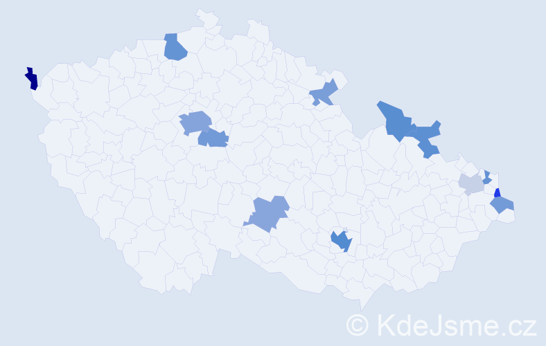 Jméno: 'Ariel', počet výskytů 27 v celé ČR