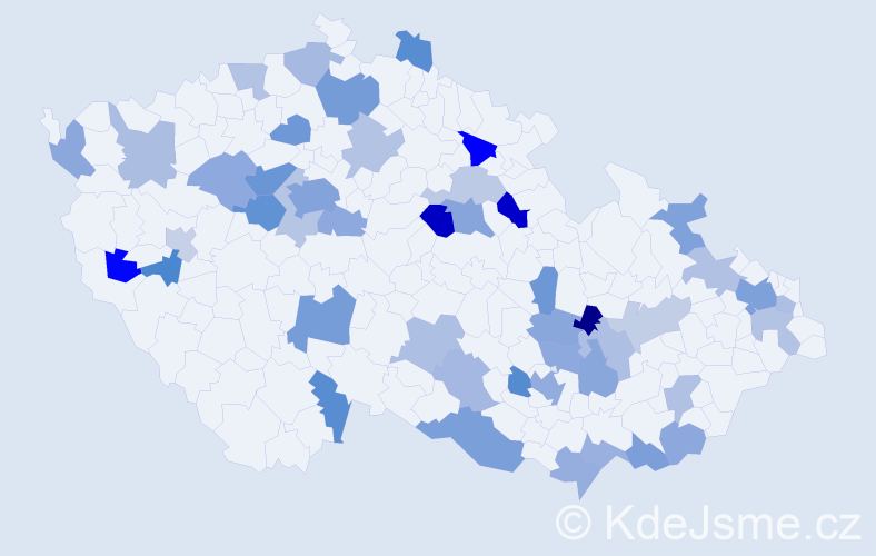 Jméno: 'Jana Marie', počet výskytů 77 v celé ČR