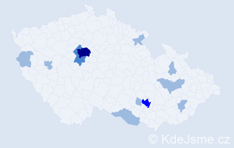 Jméno: 'Nevenka', počet výskytů 18 v celé ČR