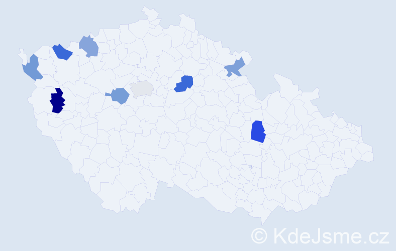 Jméno: 'Klavdija', počet výskytů 9 v celé ČR