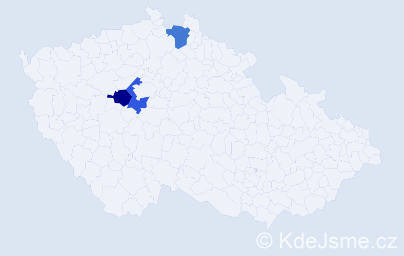 Jméno: 'Alexios', počet výskytů 3 v celé ČR