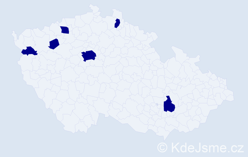 Jméno: 'Kryštof Petr', počet výskytů 6 v celé ČR