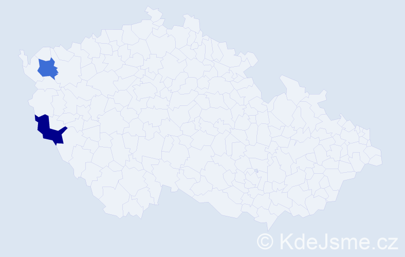 Jméno: 'Kriemhilda', počet výskytů 2 v celé ČR