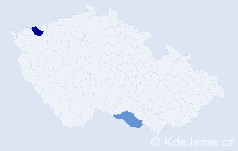 Jméno: 'Michaela Lucie', počet výskytů 2 v celé ČR