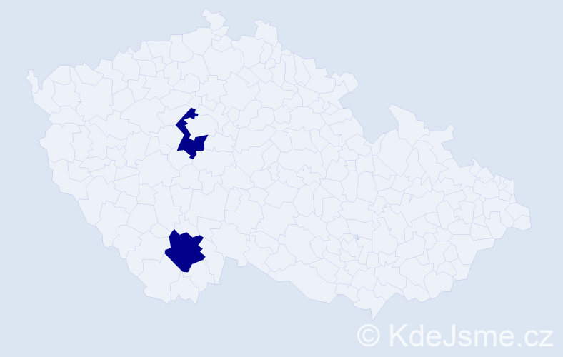 Jméno: 'Irin', počet výskytů 2 v celé ČR