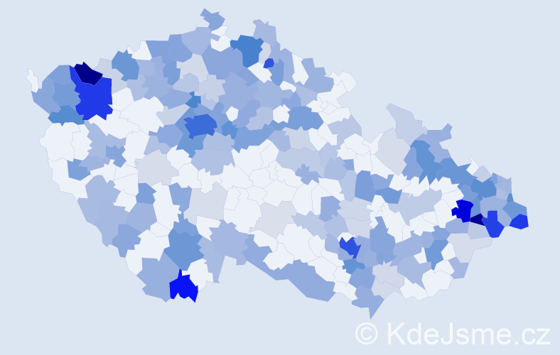 Jméno: 'Christian', počet výskytů 499 v celé ČR