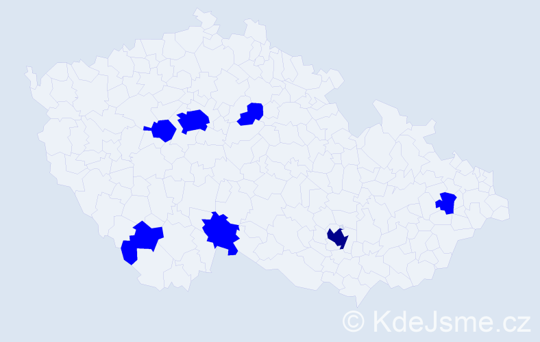 Jméno: 'Kadir', počet výskytů 8 v celé ČR