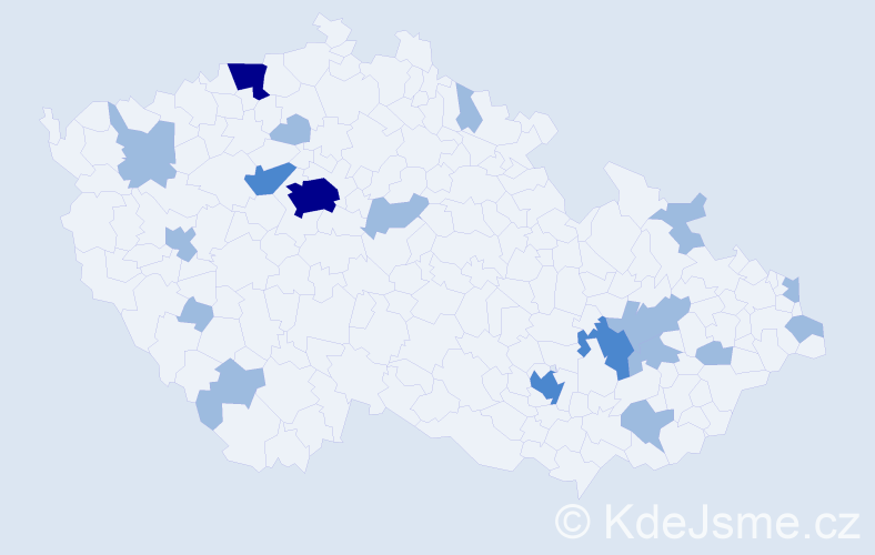 Jméno: 'Chanel', počet výskytů 28 v celé ČR