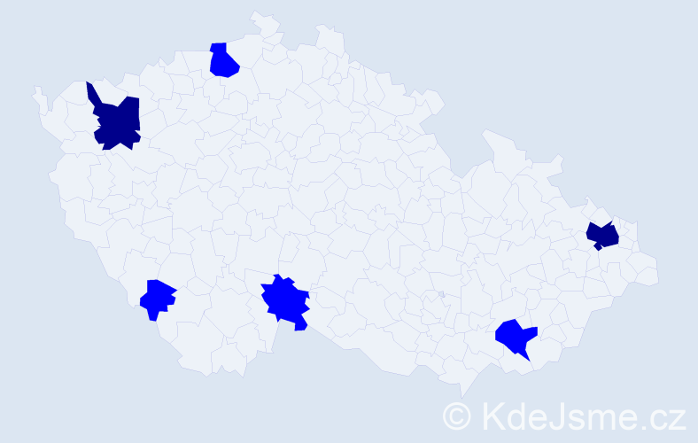 Jméno: 'Tomáš Jaroslav', počet výskytů 8 v celé ČR