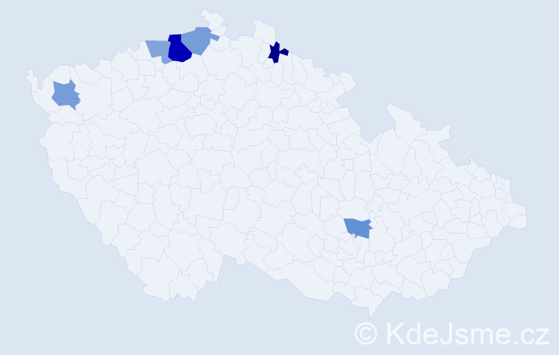Jméno: 'Eduárd', počet výskytů 9 v celé ČR
