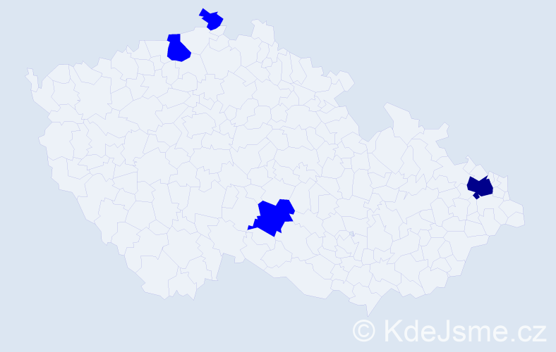 Jméno: 'Thanh Nghi', počet výskytů 5 v celé ČR