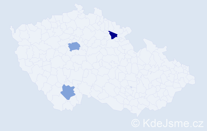 Jméno: 'Gulmira', počet výskytů 8 v celé ČR