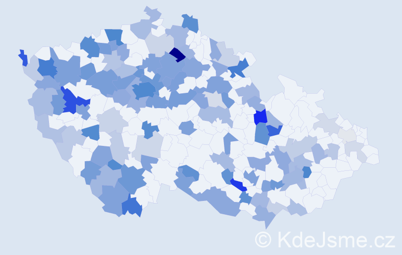 Jméno: 'Oksana', počet výskytů 265 v celé ČR