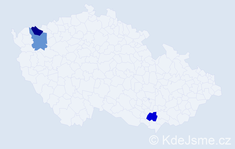 Jméno: 'Yakoub', počet výskytů 3 v celé ČR