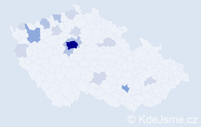 Jméno: 'Georgiy', počet výskytů 39 v celé ČR