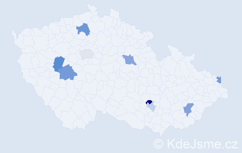 Jméno: 'Timmy', počet výskytů 9 v celé ČR