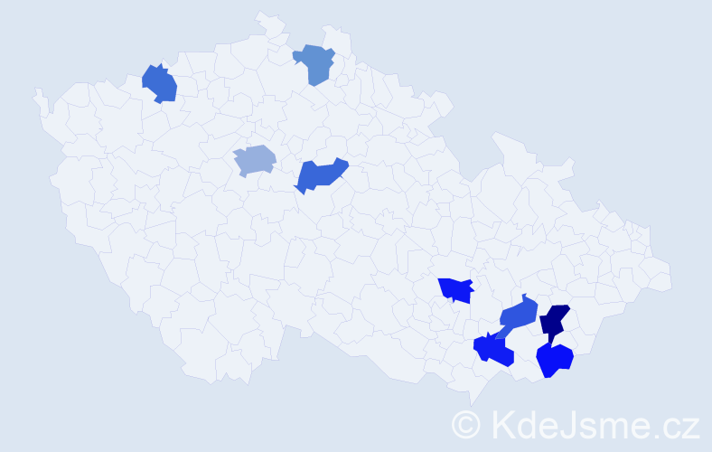 Jméno: 'Neurčeno', počet výskytů 12 v celé ČR