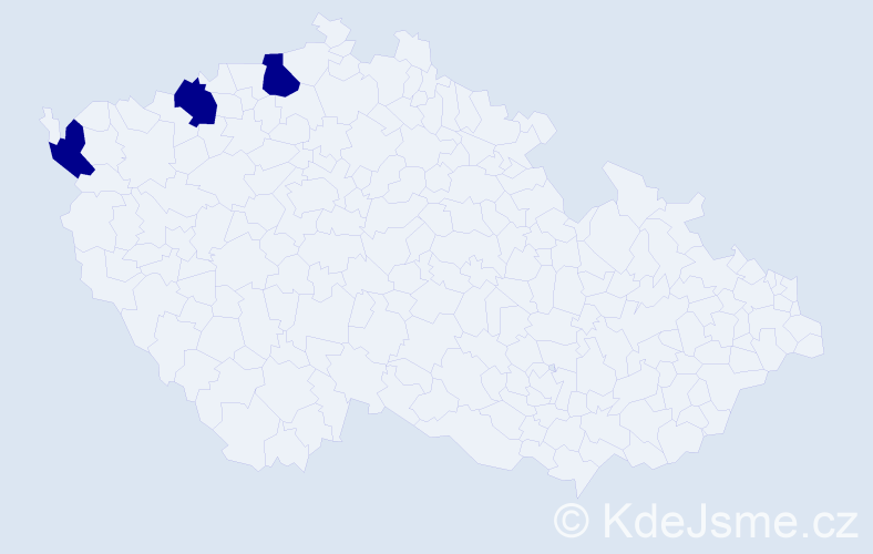 Jméno: 'Thanh Xuan', počet výskytů 3 v celé ČR