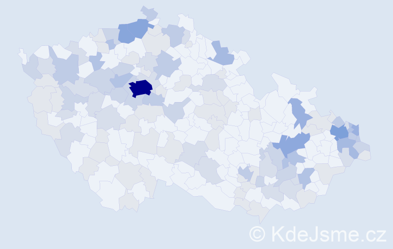 Jméno: 'Valdemar', počet výskytů 286 v celé ČR