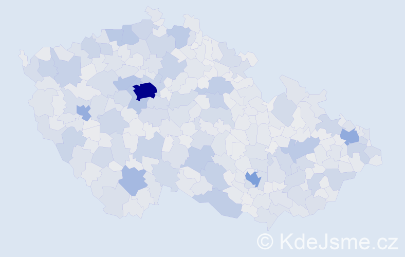 Jméno: 'Karel', počet výskytů 105873 v celé ČR
