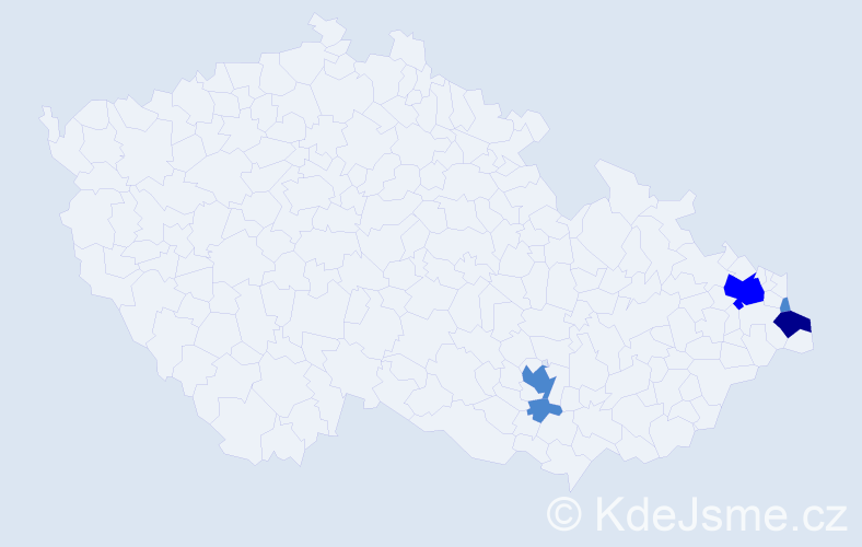 Jméno: 'Ruta', počet výskytů 8 v celé ČR
