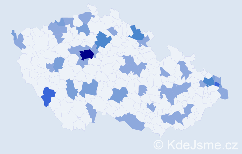 Jméno: 'Zikmund', počet výskytů 74 v celé ČR