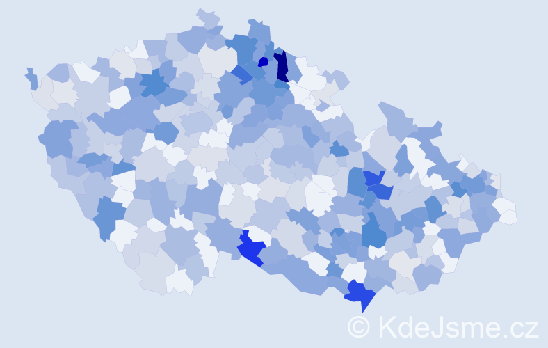 Jméno: 'Věroslav', počet výskytů 628 v celé ČR