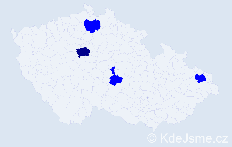 Jméno: 'Sylvana', počet výskytů 5 v celé ČR