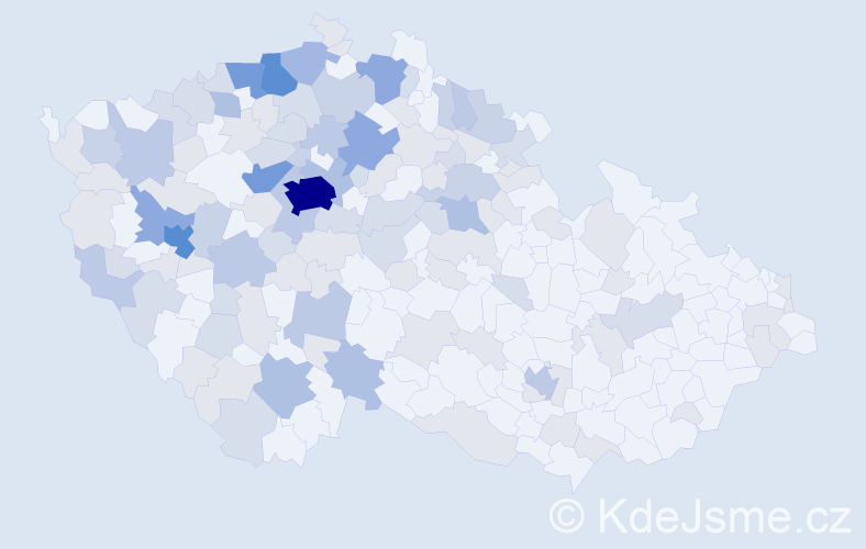 Jméno: 'Petruše', počet výskytů 291 v celé ČR