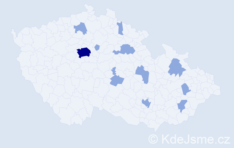 Jméno: 'Erin', počet výskytů 17 v celé ČR