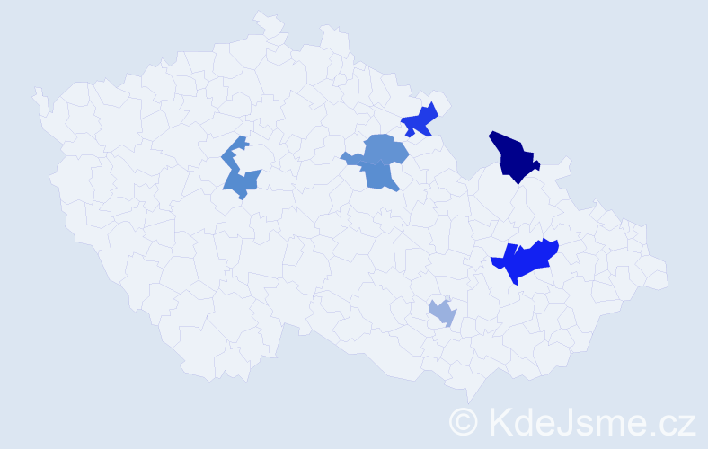Jméno: 'Mito', počet výskytů 8 v celé ČR