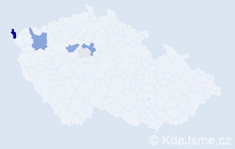 Jméno: 'Jegor', počet výskytů 5 v celé ČR