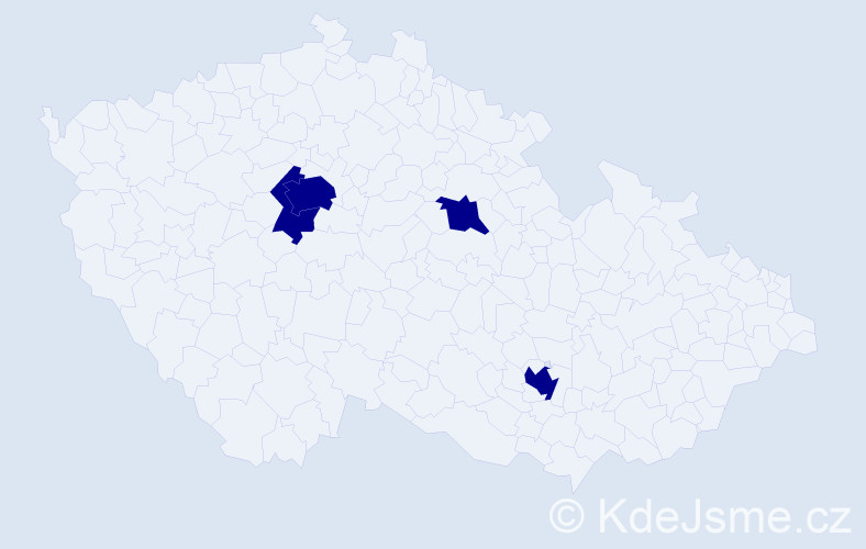 Jméno: 'Zachary', počet výskytů 4 v celé ČR