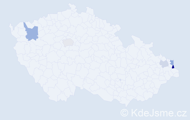 Jméno: 'Trauda', počet výskytů 6 v celé ČR