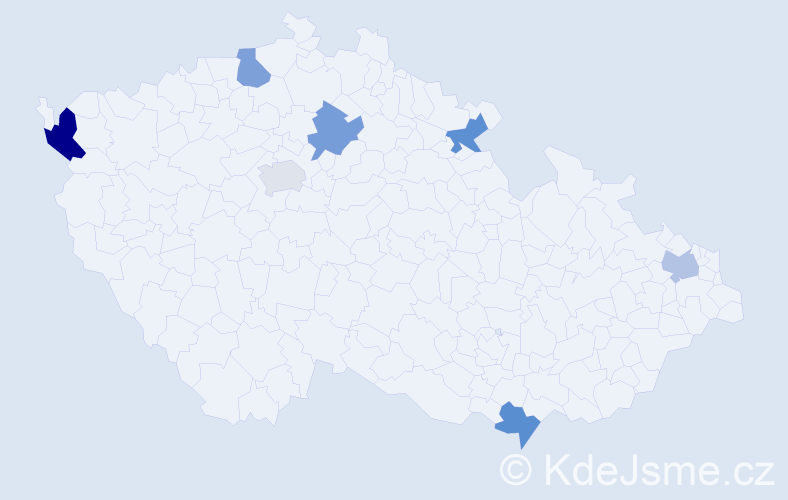 Jméno: 'Dinh Binh', počet výskytů 8 v celé ČR