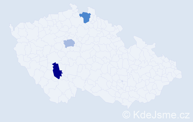 Jméno: 'Igori', počet výskytů 4 v celé ČR