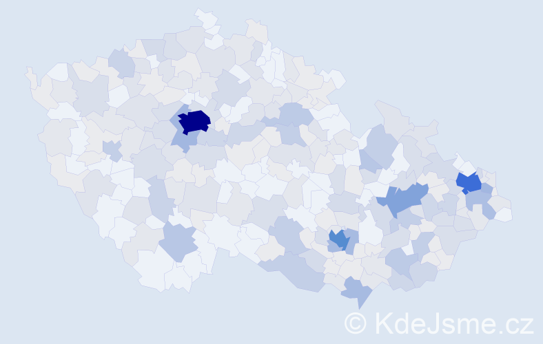 Jméno: 'Ctirad', počet výskytů 680 v celé ČR