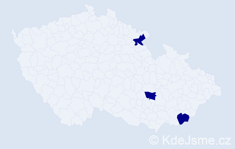 Jméno: 'Tadeáš Michal', počet výskytů 3 v celé ČR